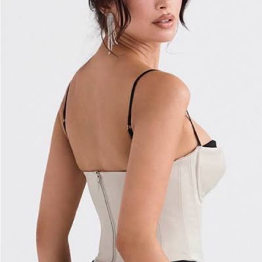 Luette Beige Corset L+ Plus Cup Top - Picture 2 of 8